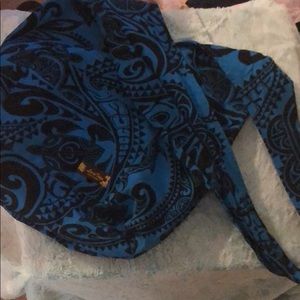 Blue and black cross body sack bag. Hawaii local